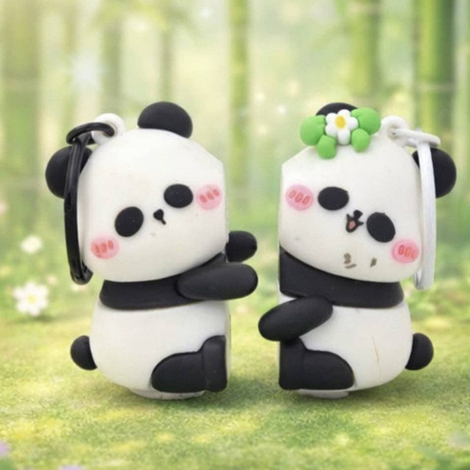 Magnetisches Panda-Duo – Zum Teilen
