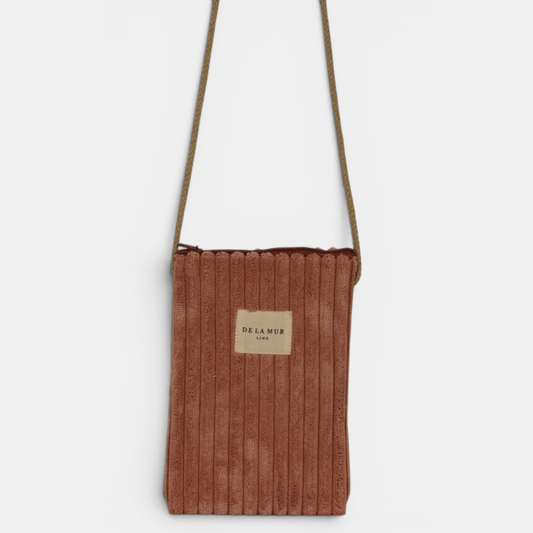 La Mur Line Handytasche Crepe – Cord Altrosa