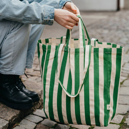 OMOM Stofftasche Original Stripes – Grün