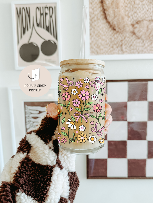 Glasbecher 550 ml – Flowers