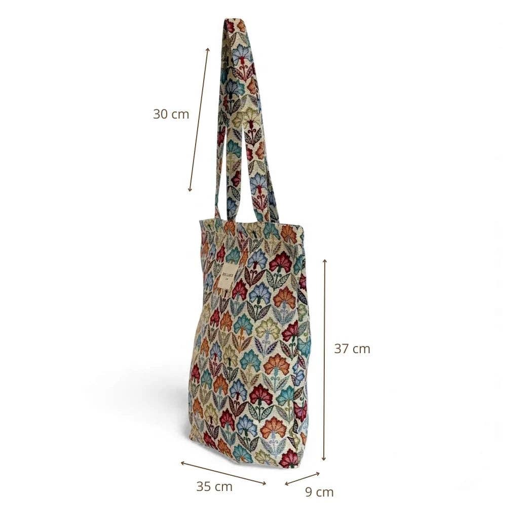 De La Mur Line Tote Bag FLORA – Blumenmuster