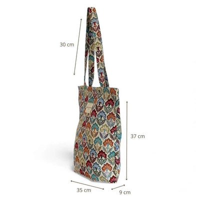 De La Mur Line Tote Bag FLORA – Blumenmuster
