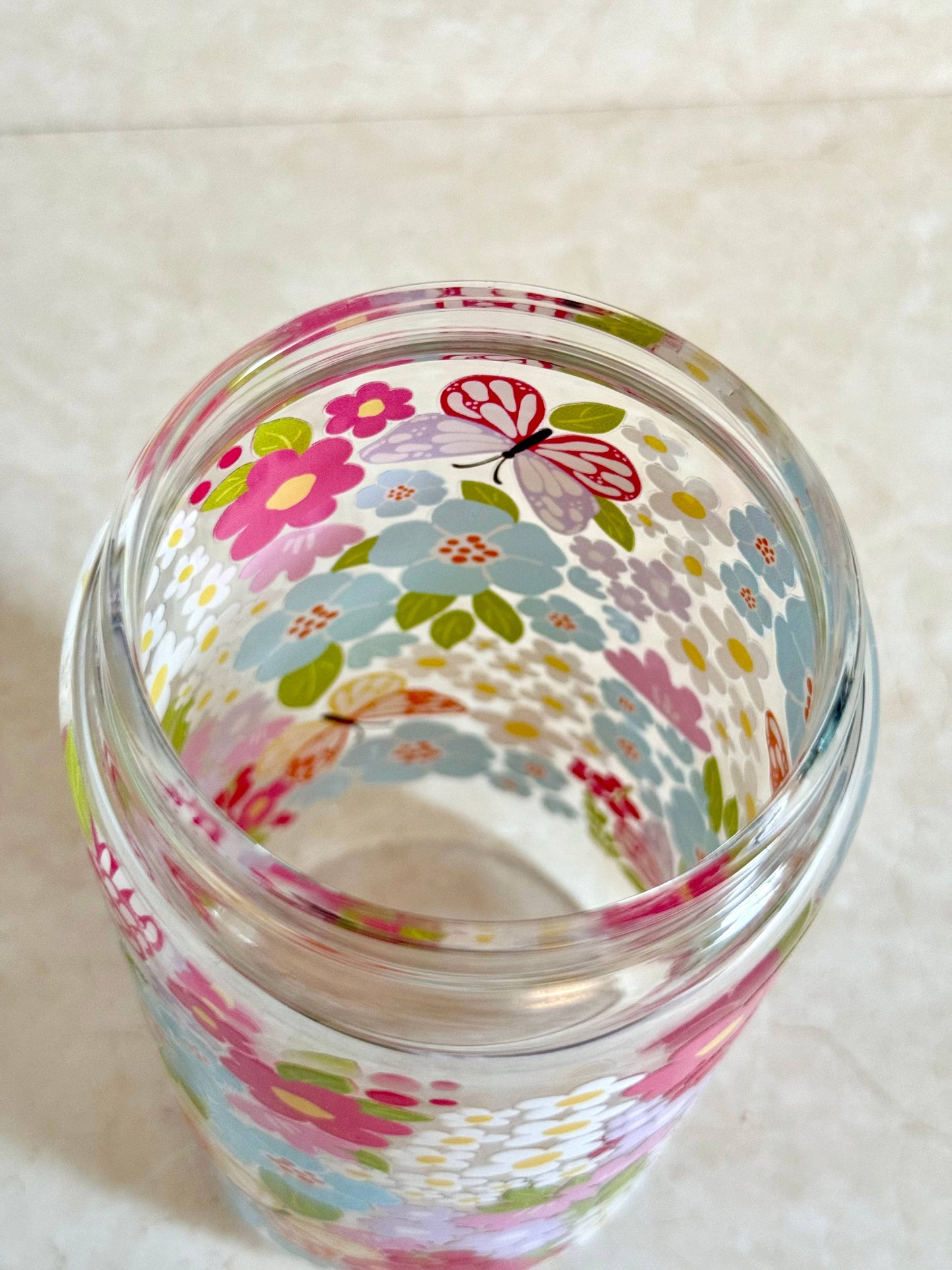 Glasbecher 550 ml – Flowers