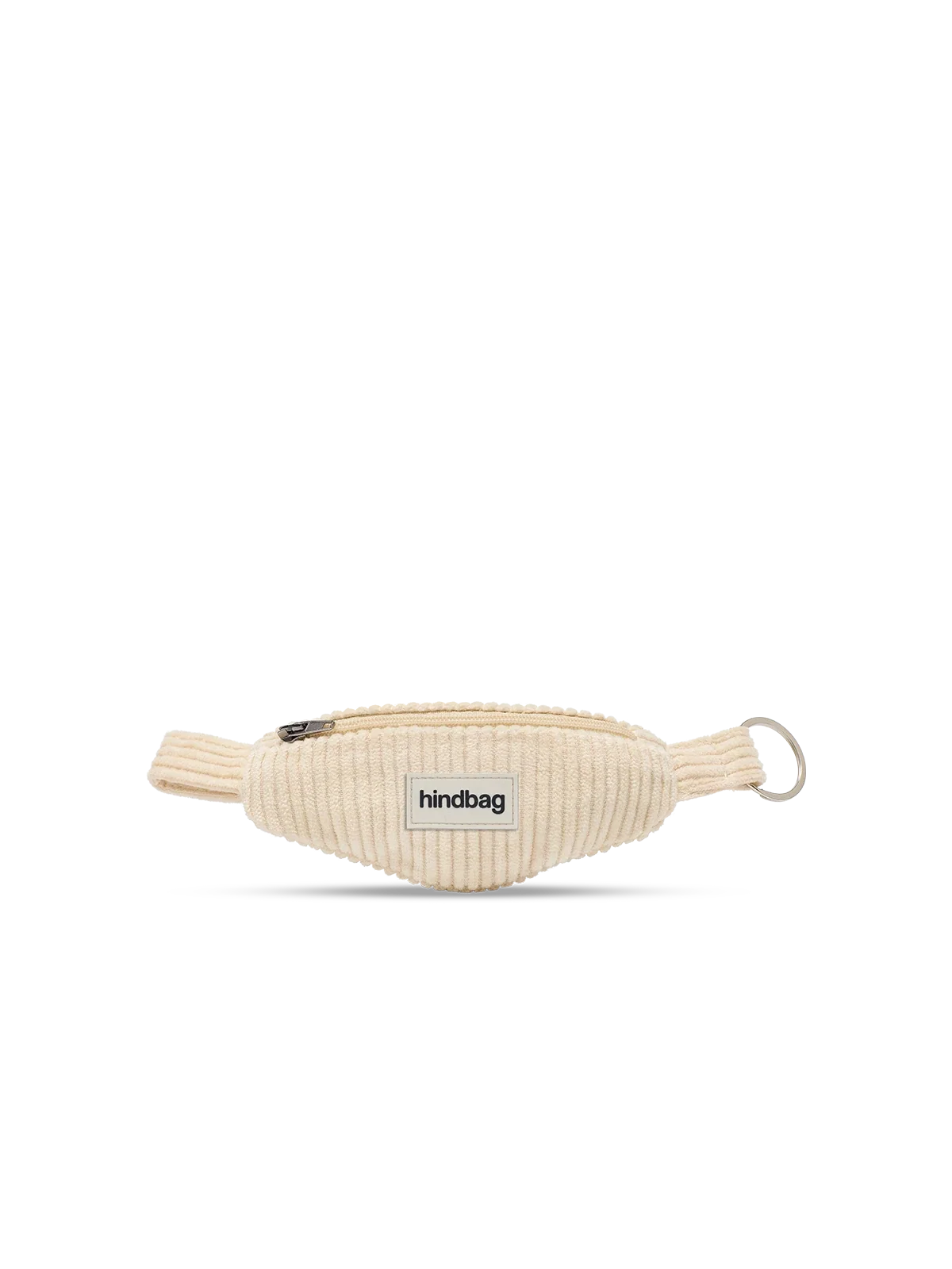 Hindbag Côme Schlüsselanhänger aus Cord – Creme