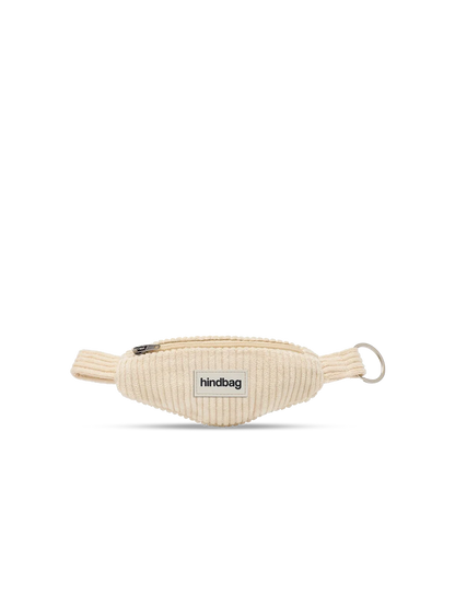 Hindbag Côme Schlüsselanhänger aus Cord – Creme