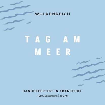 Wolkenreich Duftkerze – Tag am Meer | Meersalz, Treibholz & Amber