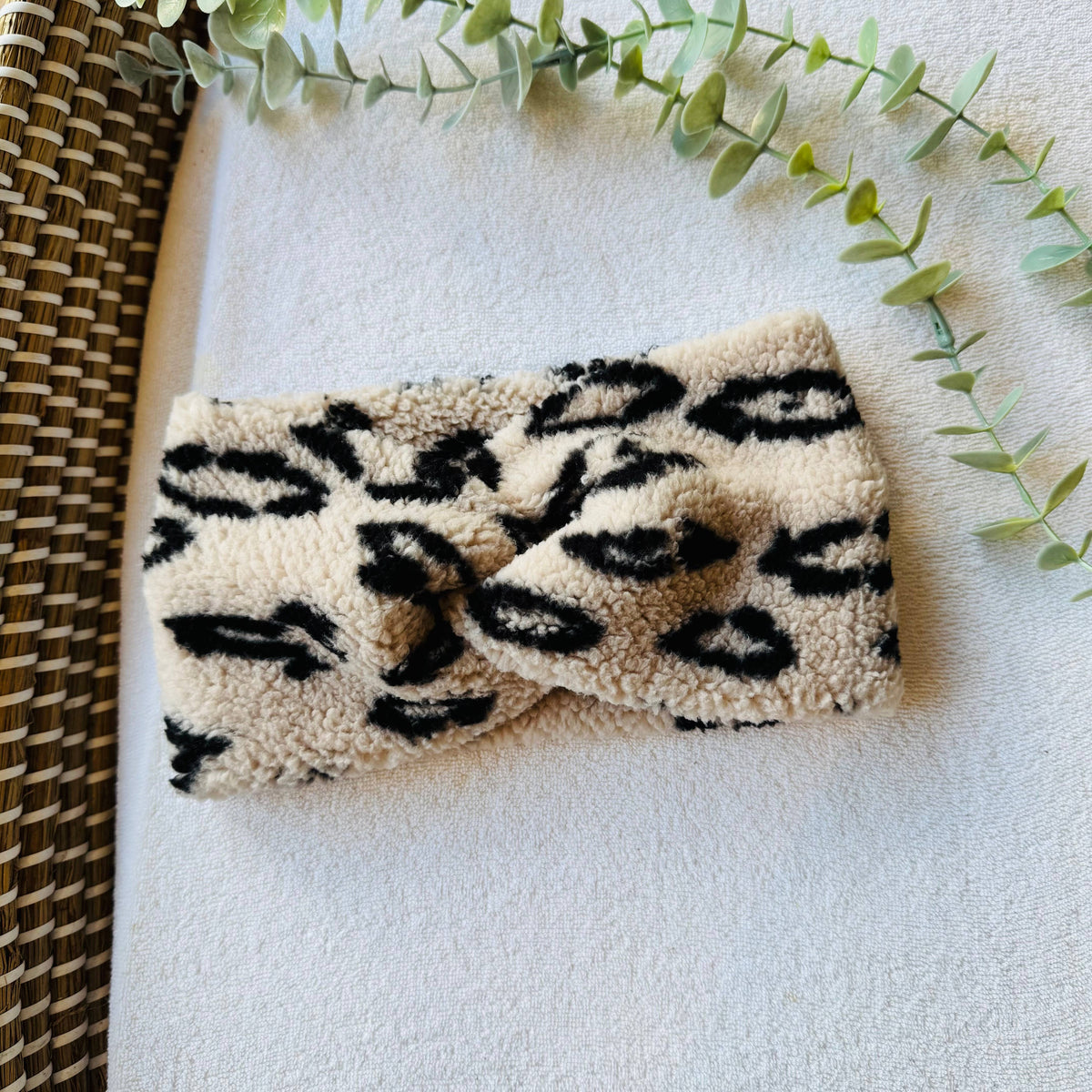 Stirnband  Leopard Taupe: M (Kleinkind)