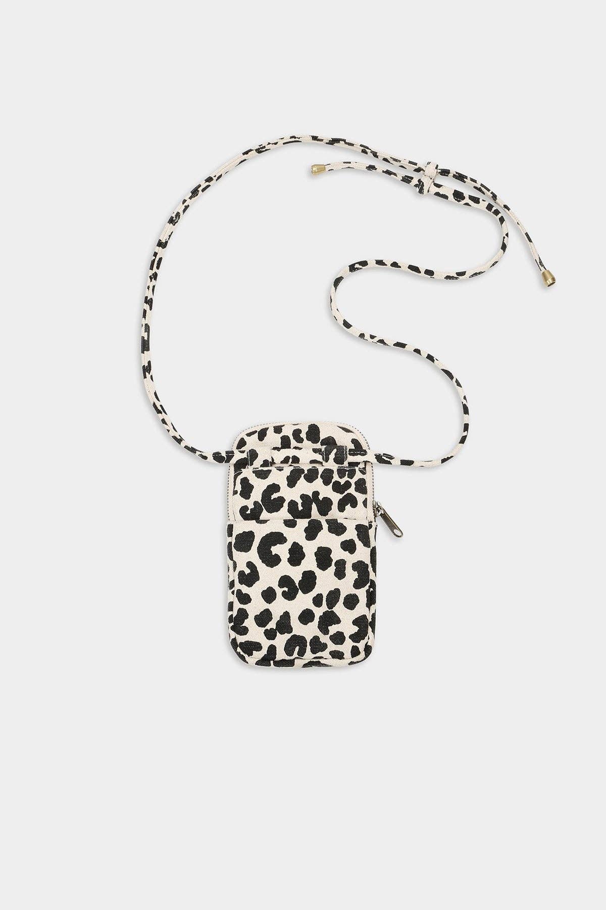 Hindbag Handytasche Bill – Leopard Cremeweiß