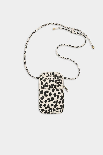 Hindbag Handytasche Bill – Leopard Cremeweiß