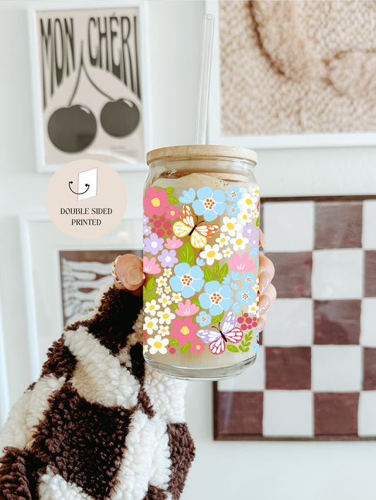 Glasbecher 550 ml – Flowers