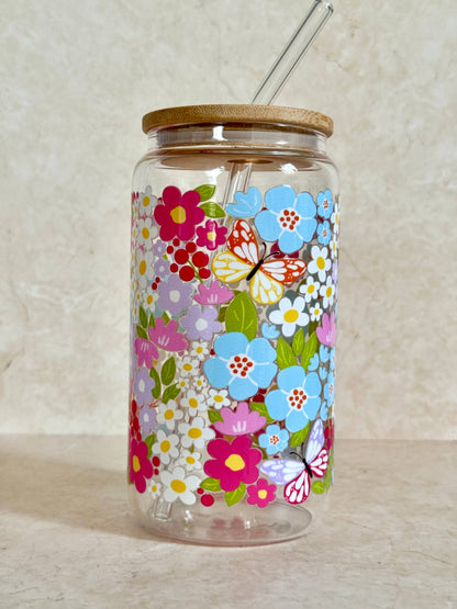 Glasbecher 550 ml – Flowers