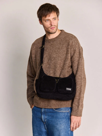 Hindbag Multipocket Tasche Emile Samt – Schwarz
