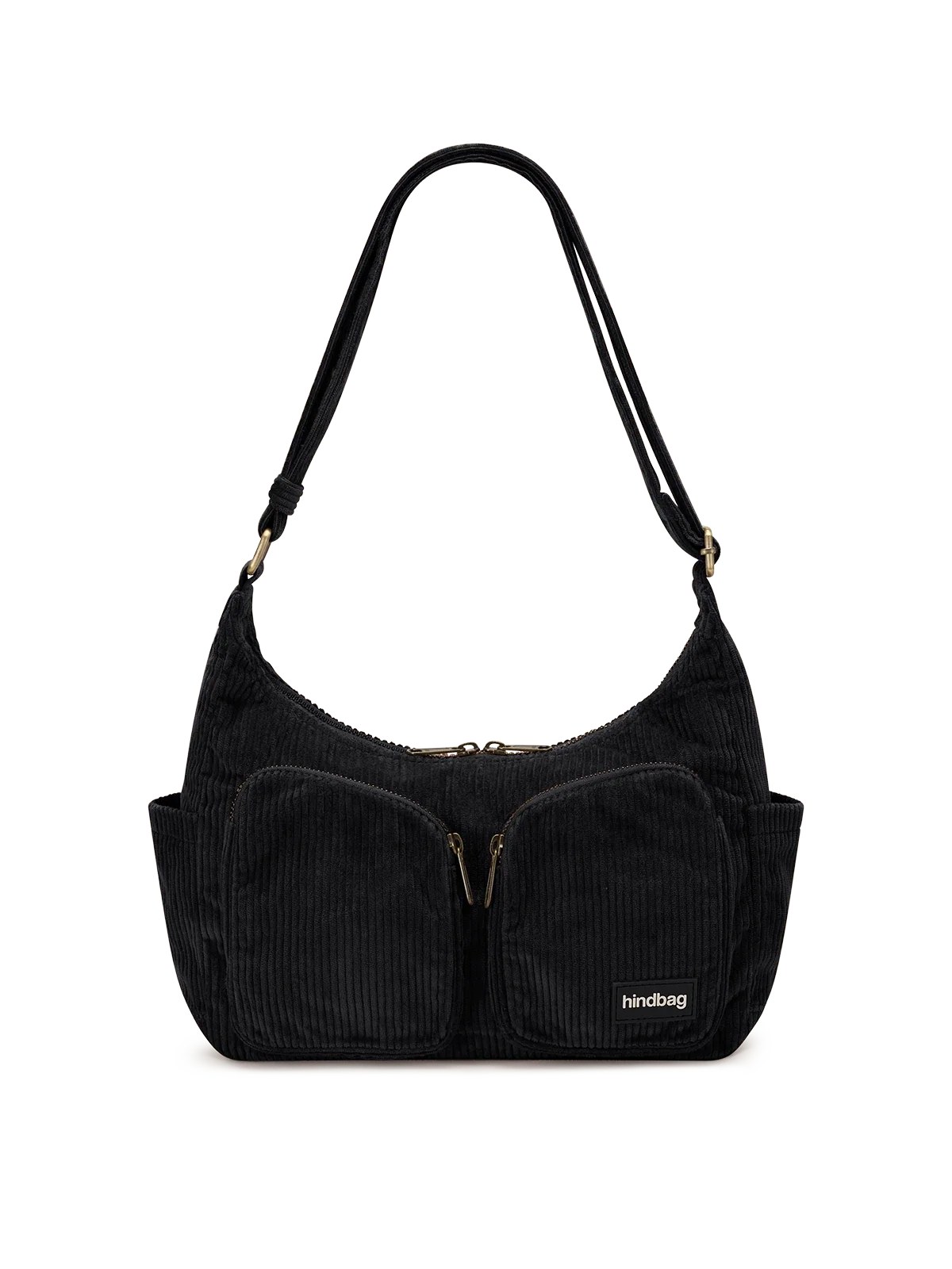 Hindbag Multipocket Tasche Emile Samt – Schwarz