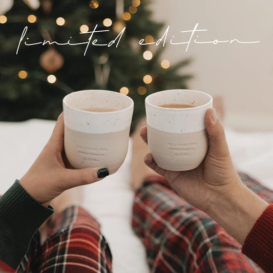Eulenschnitt Becher „All I Want for Christmas“