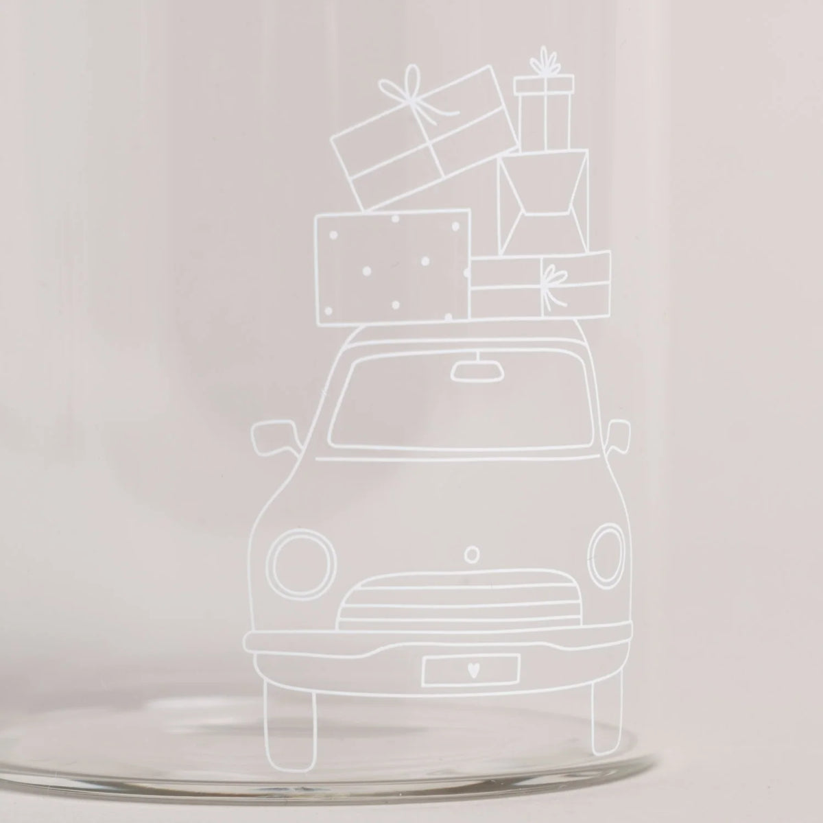 Eulenschnitt Mini Vorratsglas Christmas Car