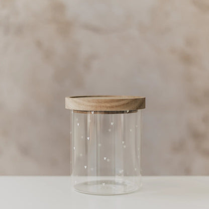 Eulenschnitt Vorratsglas Herzen Weiß – 13 cm