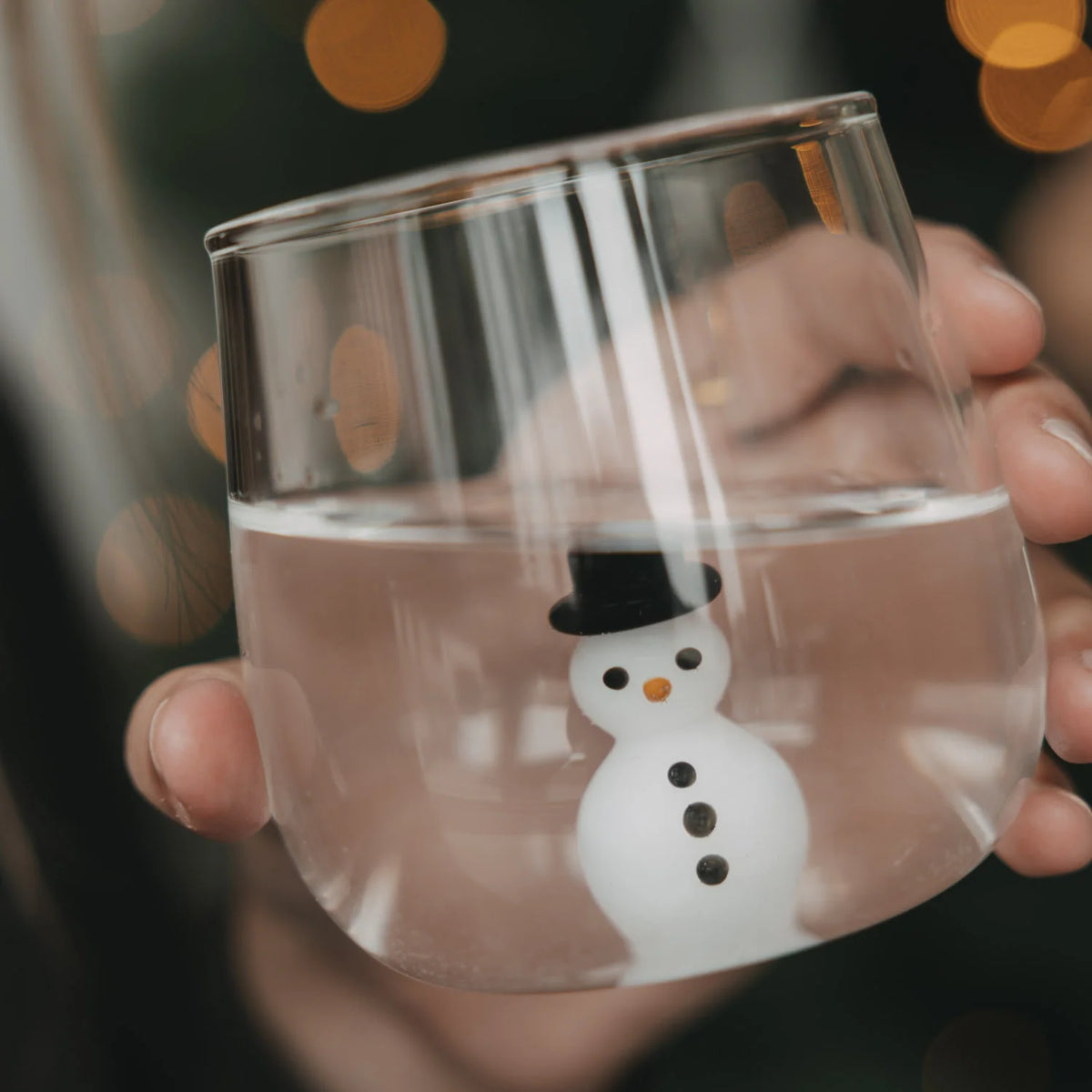 Eulenschnitt Figurglas Schneemann
