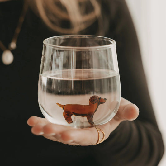 Eulenschnitt Figurglas Dackel
