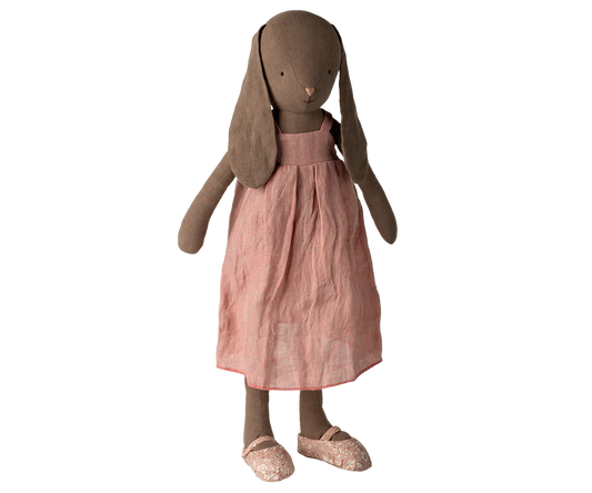 Hase, Größe 4 - Braun - Kleid und Schuhe