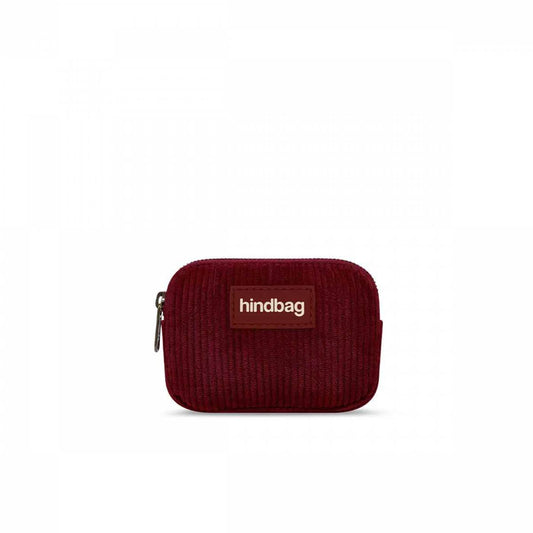 Hindbag Lili Geldbeutel aus Cord – Bordeauxrot