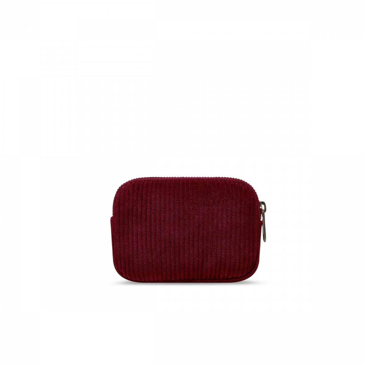 Hindbag Lili Geldbeutel aus Cord – Bordeauxrot