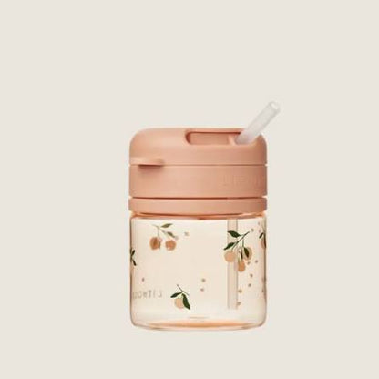 Liewood PAVIA Trinkbecher mit Strohhalm – Peach / Sea Shell