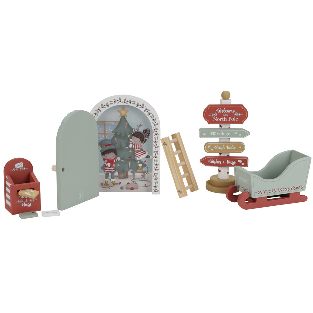 Little Dutch Wichtel Weihnachtstür aus Holz – Christmas Collection