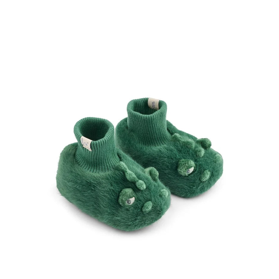 LIEWOOD Aviaja Crocodile Hausschuhe – Garden Green