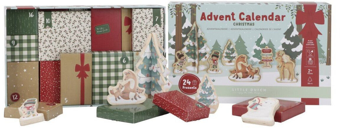 Little Dutch Adventskalender mit Holzfiguren – Christmas Gift Box