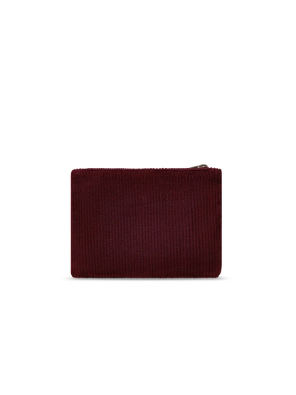 Hindbag Lou Täschchen aus Cord – Bordeauxrot