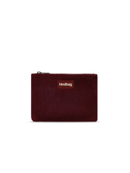 Hindbag Lou Täschchen aus Cord – Bordeauxrot