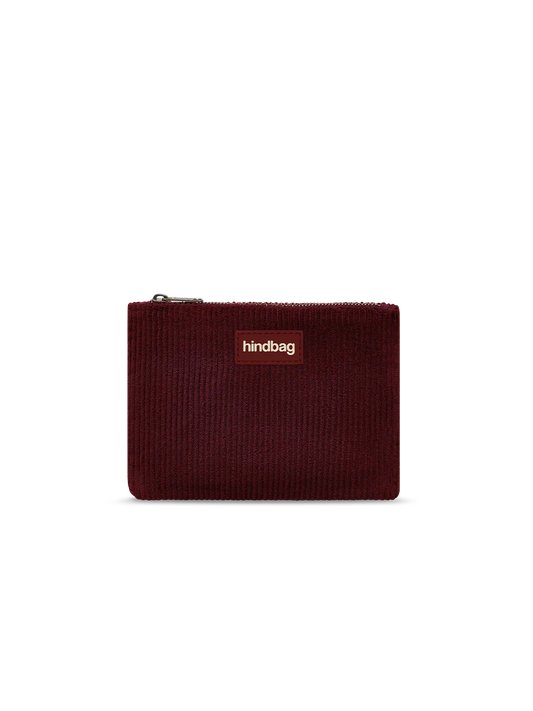 Hindbag Lou Täschchen aus Cord – Bordeauxrot