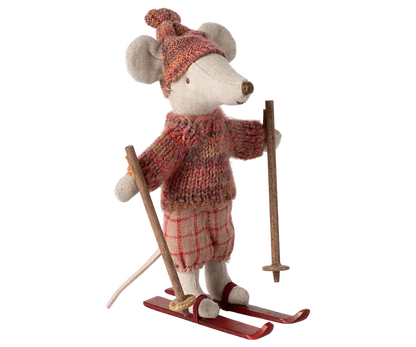 Maileg Wintermaus mit Ski – Große Schwester