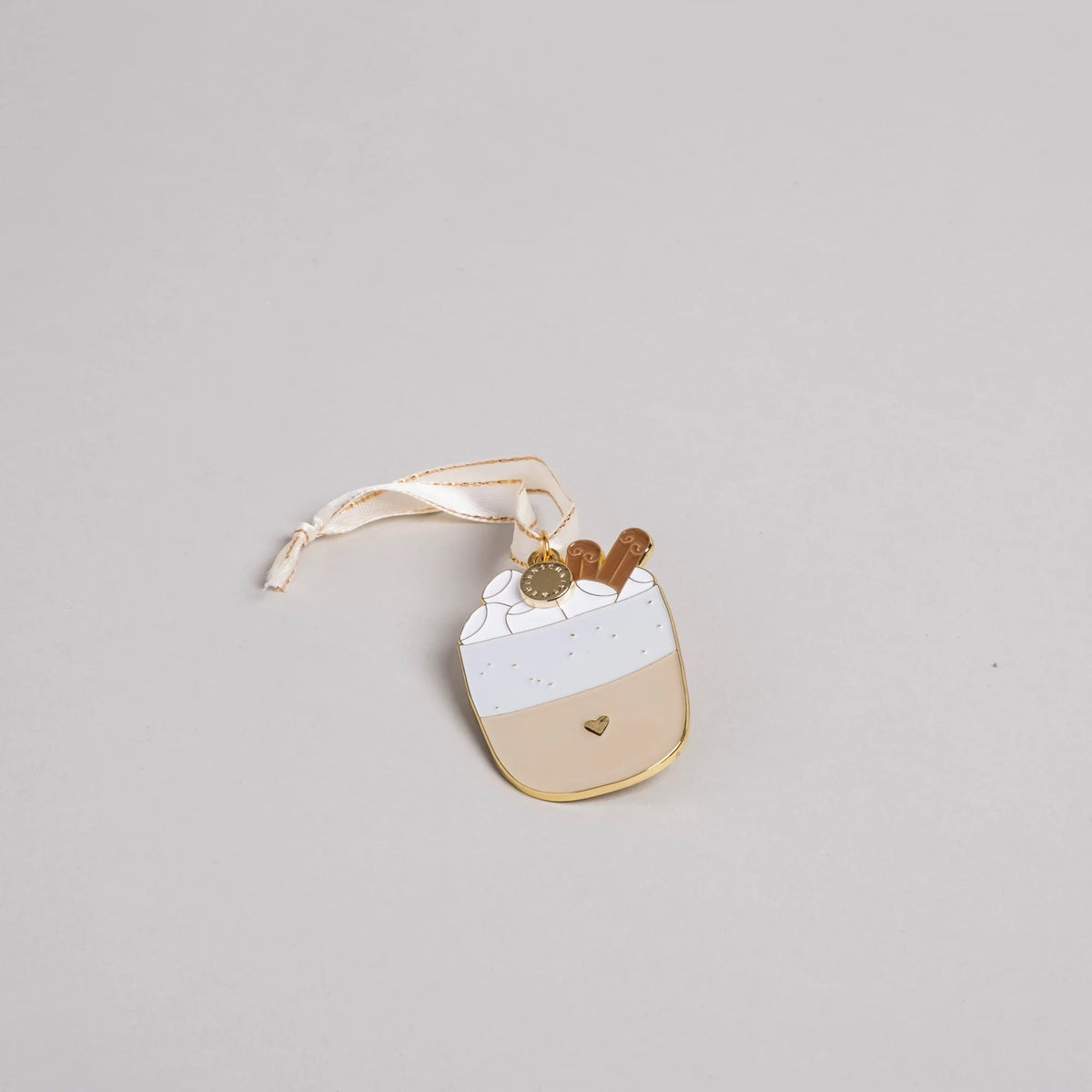 Eulenschnitt Baumschmuck Becher mit Marshmallows – Weihnachtsanhänger aus Metall