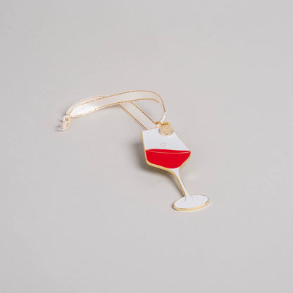 Eulenschnitt Baumschmuck Weinglas – Weihnachtsanhänger aus Metall