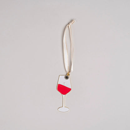 Eulenschnitt Baumschmuck Weinglas – Weihnachtsanhänger aus Metall