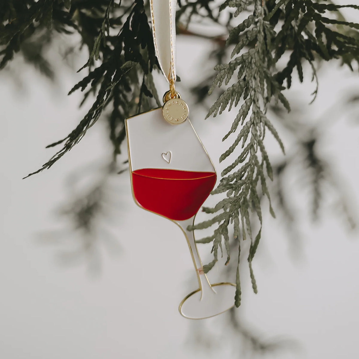 Eulenschnitt Baumschmuck Weinglas – Weihnachtsanhänger aus Metall