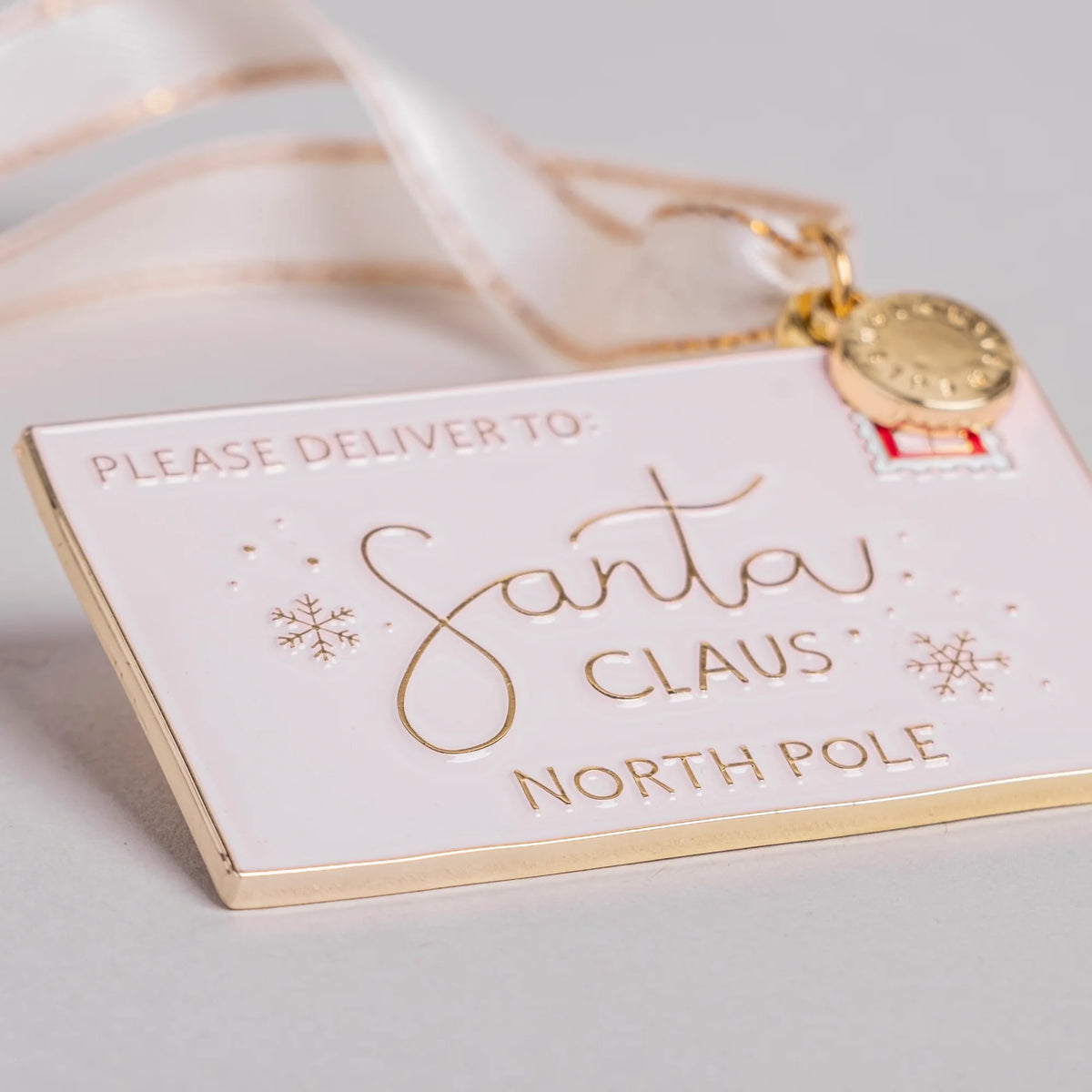 Eulenschnitt Baumschmuck Weihnachtsbrief – Rosa Brief an den Weihnachtsmann