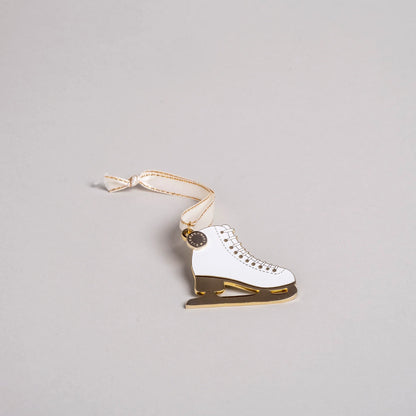 Eulenschnitt Baumschmuck Schlittschuhe – Weihnachtsanhänger aus Metall