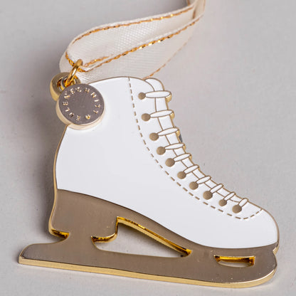 Eulenschnitt Baumschmuck Schlittschuhe – Weihnachtsanhänger aus Metall