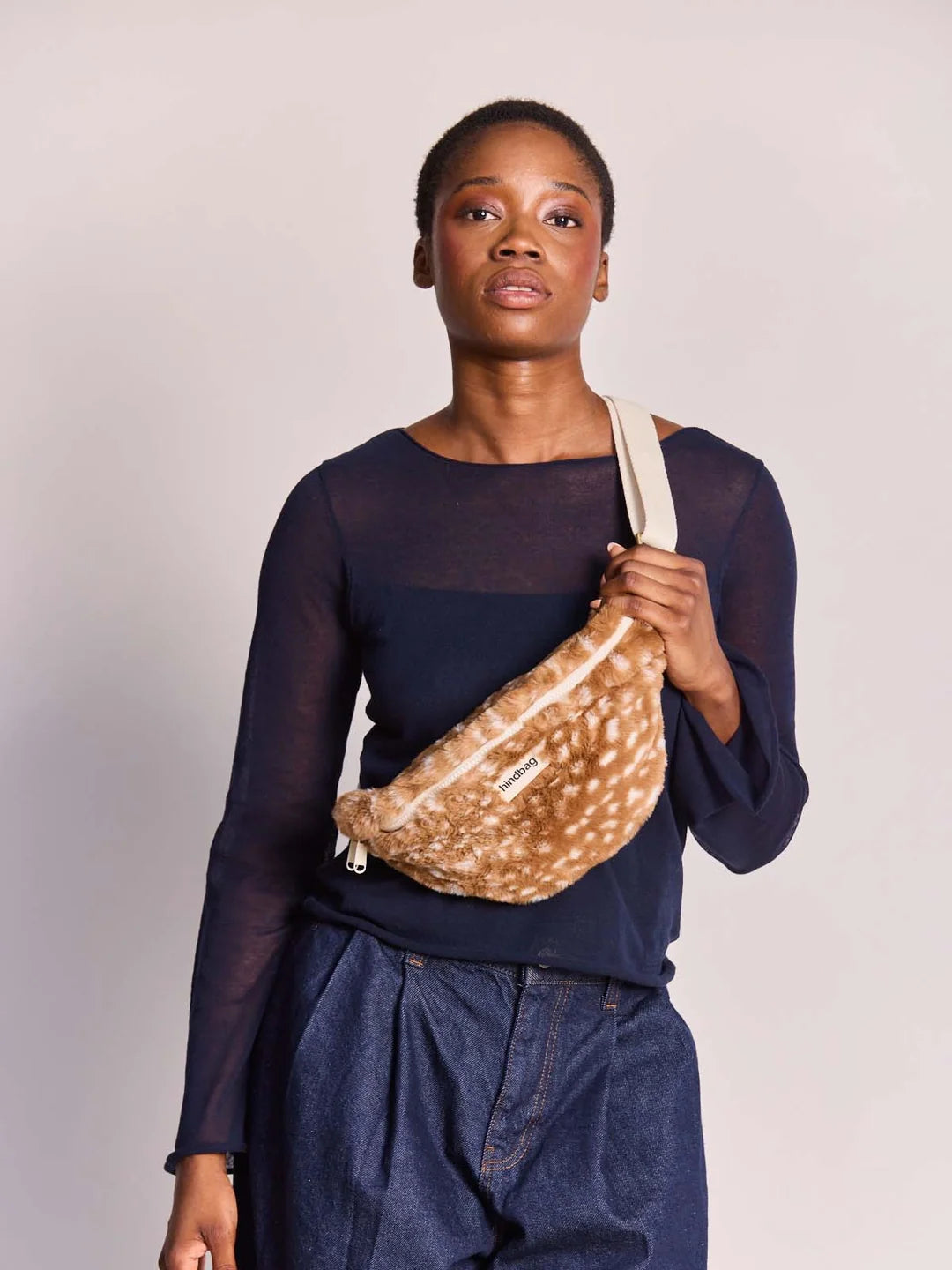 Hindbag Gürteltasche Olivia Kunstfell – Rehkitz
