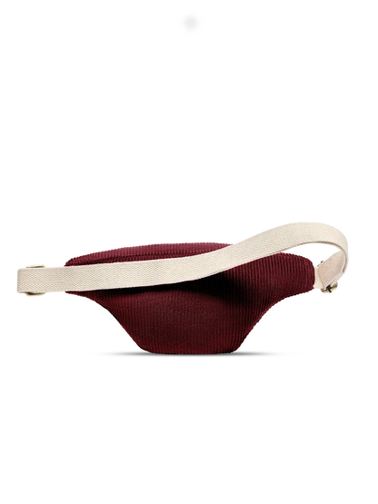 Hindbag Olivia Bauchtasche aus Cord – Bordeauxrot
