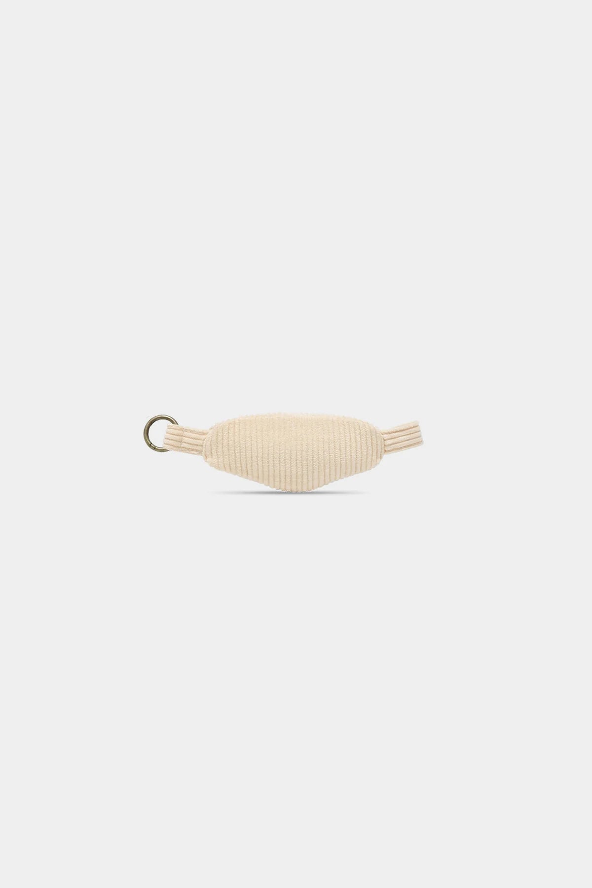 Hindbag Côme Schlüsselanhänger aus Cord – Creme