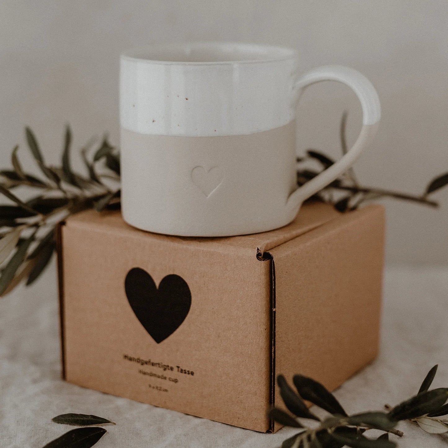 Eulenschnitt Große Tasse Herz 450 ml