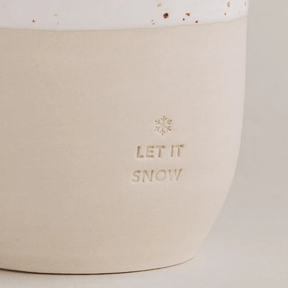 Eulenschnitt Becher „Let it snow“