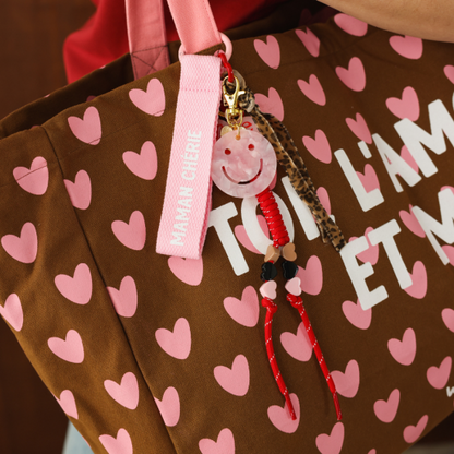 Atelier Wagram XL Shopper – Toi l’amour et moi Braun/Rosa