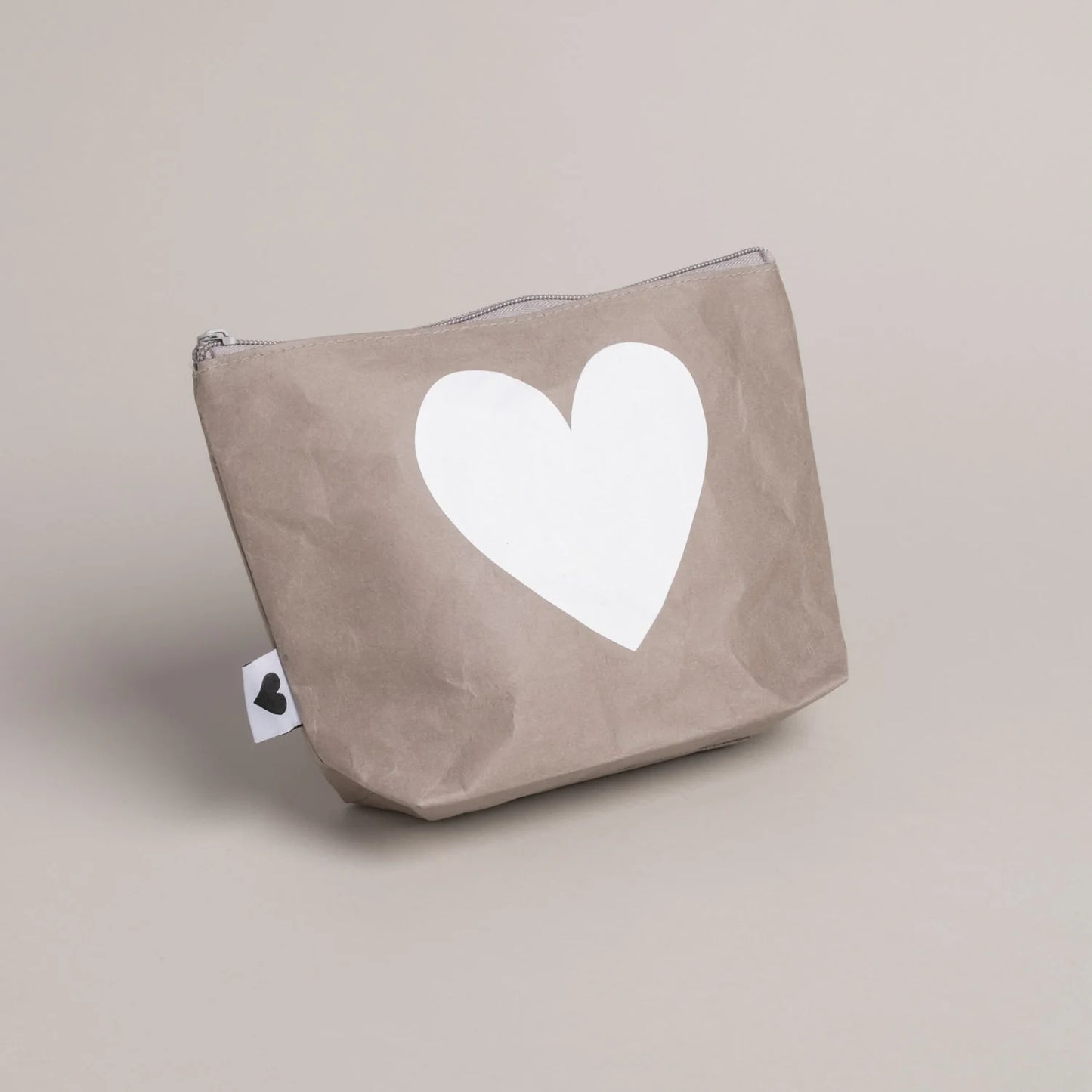 Kosmetiktasche Herz – Grau